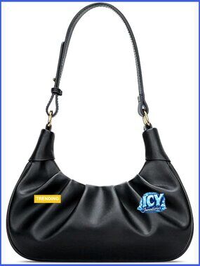Faux Leather Hobo Bag with Detachable Gold Chain Crossbody Strap